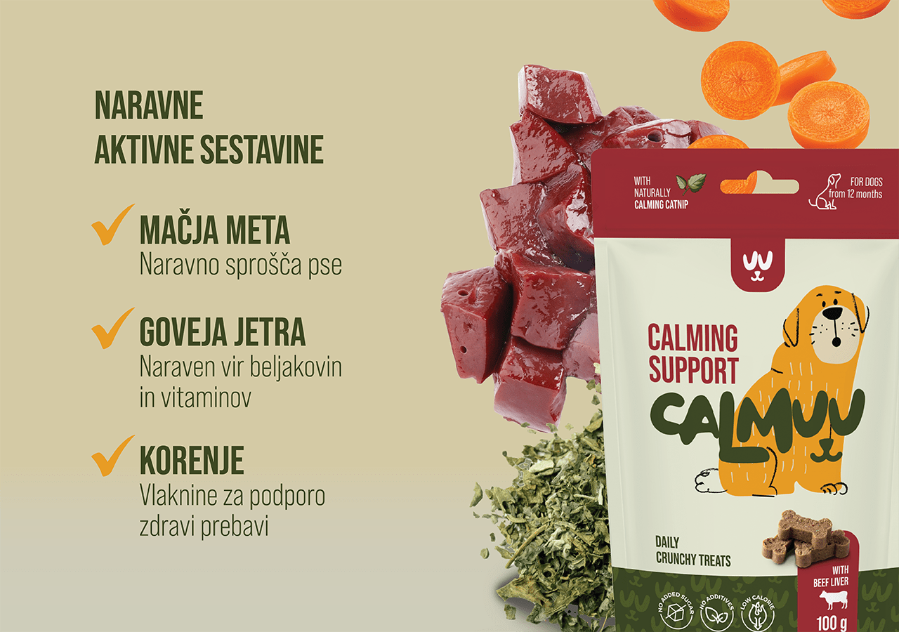Calm Support Dog Treats - Beef & Catnip - 100g - CalmuuCalmuu