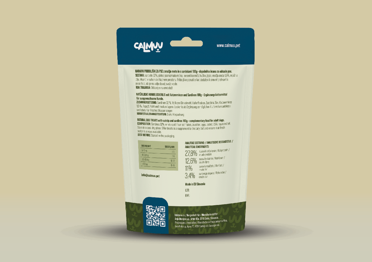 zadnja stran embalaže z opisom, sestavo in navodili