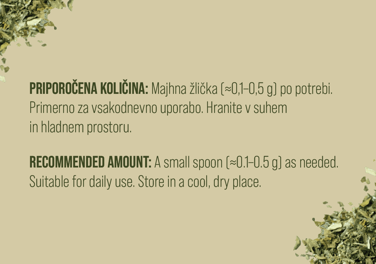 Priporočena količina uporabe